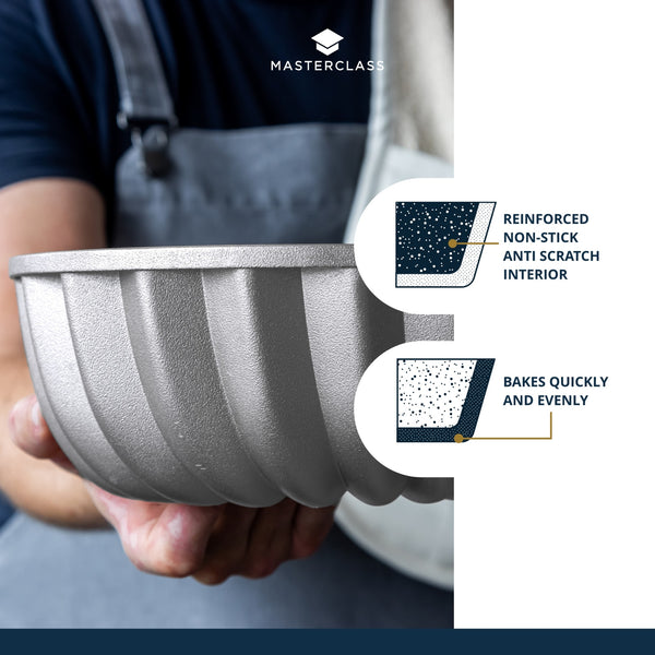 MasterClass Cast Aluminium Decorative Swirl Cake Tin, 24cm image 9