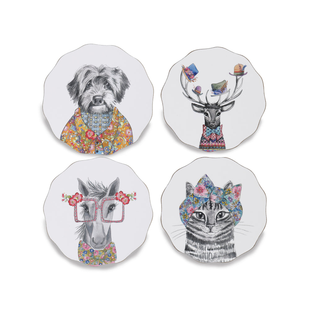 Mikasa x Tipperleyhill Scallop-Shaped Coasters, Set of 4, 12cm image 1