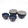 12pc Porcelain Bowl Set including 6x Seigaiha Border Miso Serve Bowls and 6x Rice Bowls - Satori image 1