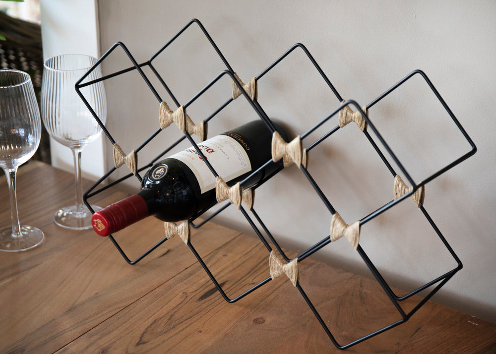BarCraft 8-Bottle Metal Wine Rack