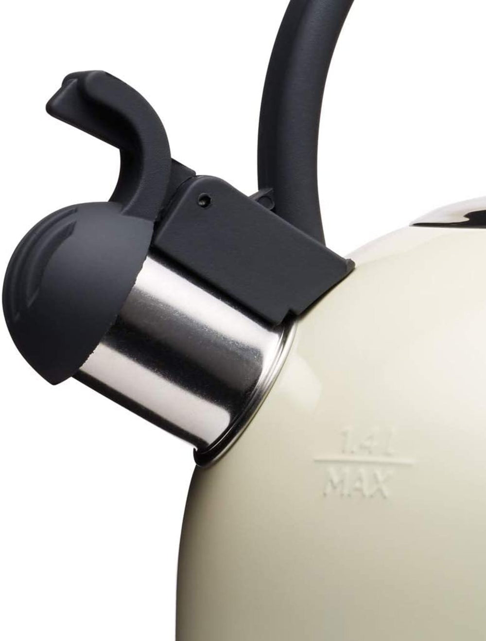 Living Nostalgia Antique Cream Traditional 1.4 Litre Whistling Kettle