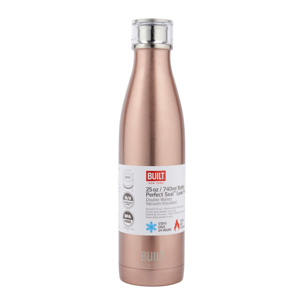 Built 740ml Double Walled Stainless Steel Water Bottle Rose Gold image 4