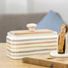 Classic Collection Striped Ceramic Butter Dish with Lid image 2