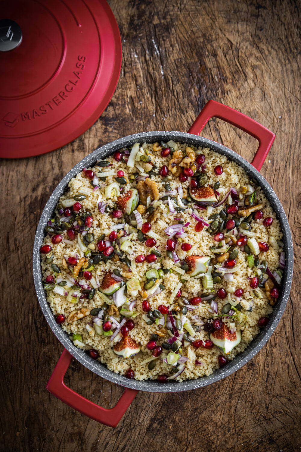 MasterClass Red Cast Aluminium Casserole Dish, 5L