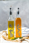 KitchenCraft World of Flavours Italian Set of 2 Glass Oil and Vinegar Bottles image 2