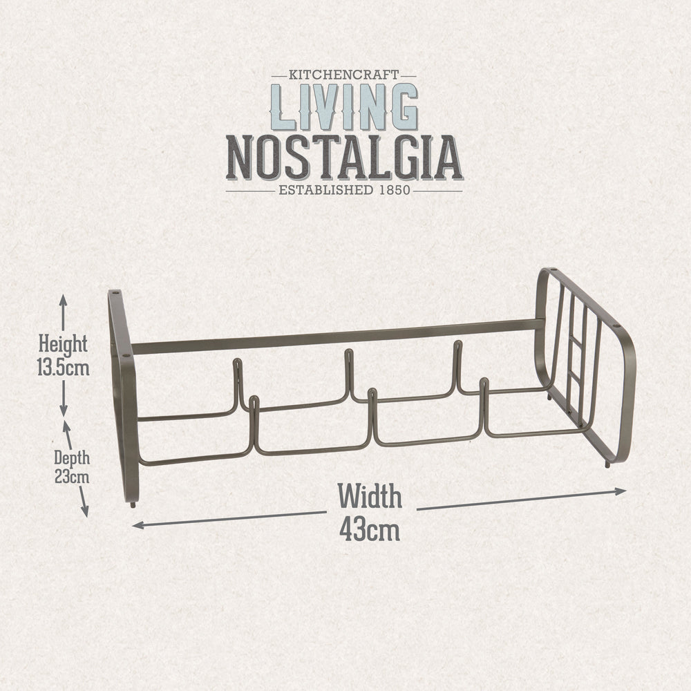 KitchenCraft Living Nostalgia Stackable Bottle Rack, Iron Wire
