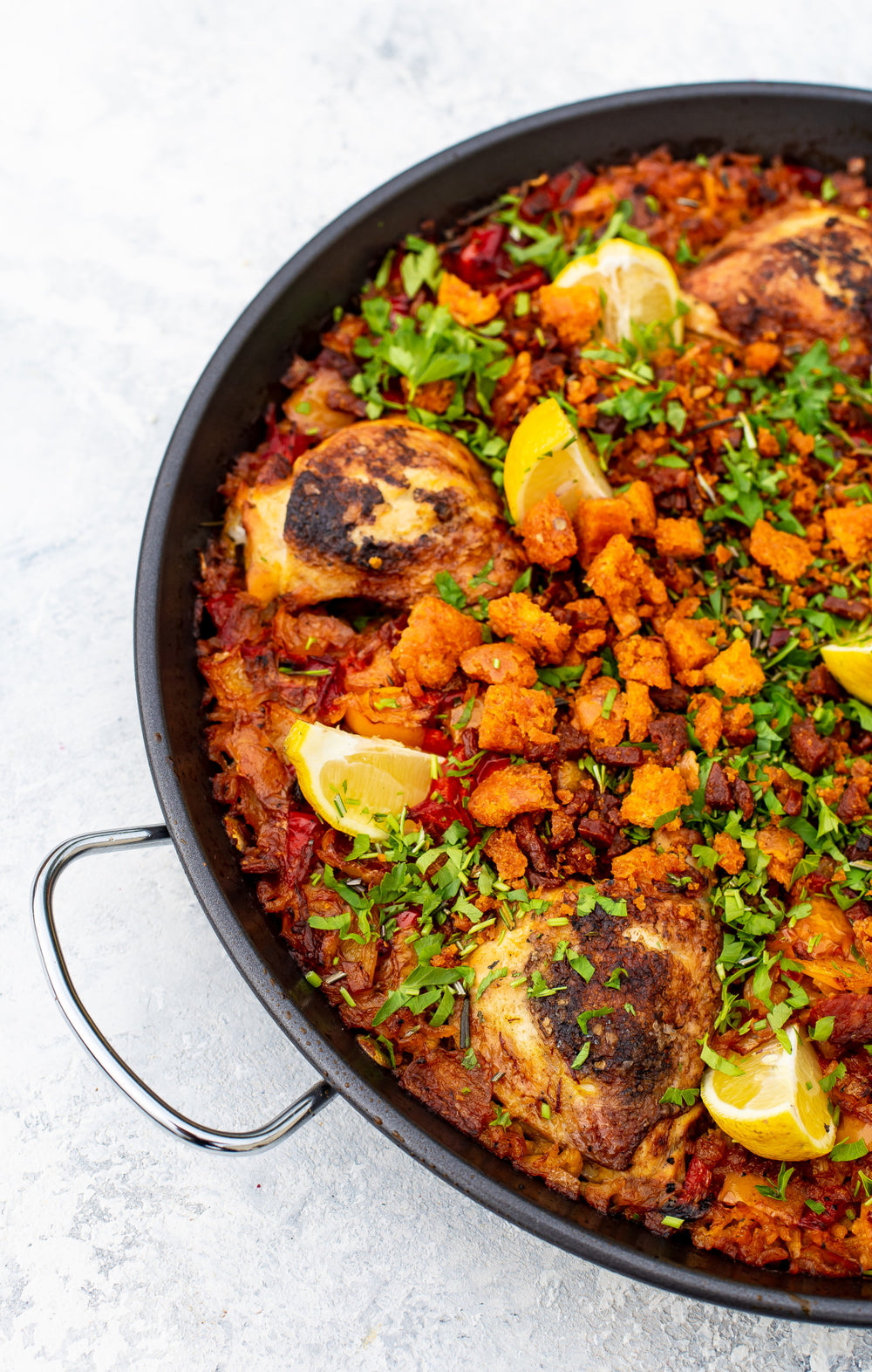 KitchenCraft World of Flavours Mediterranean 32cm Paella Pan