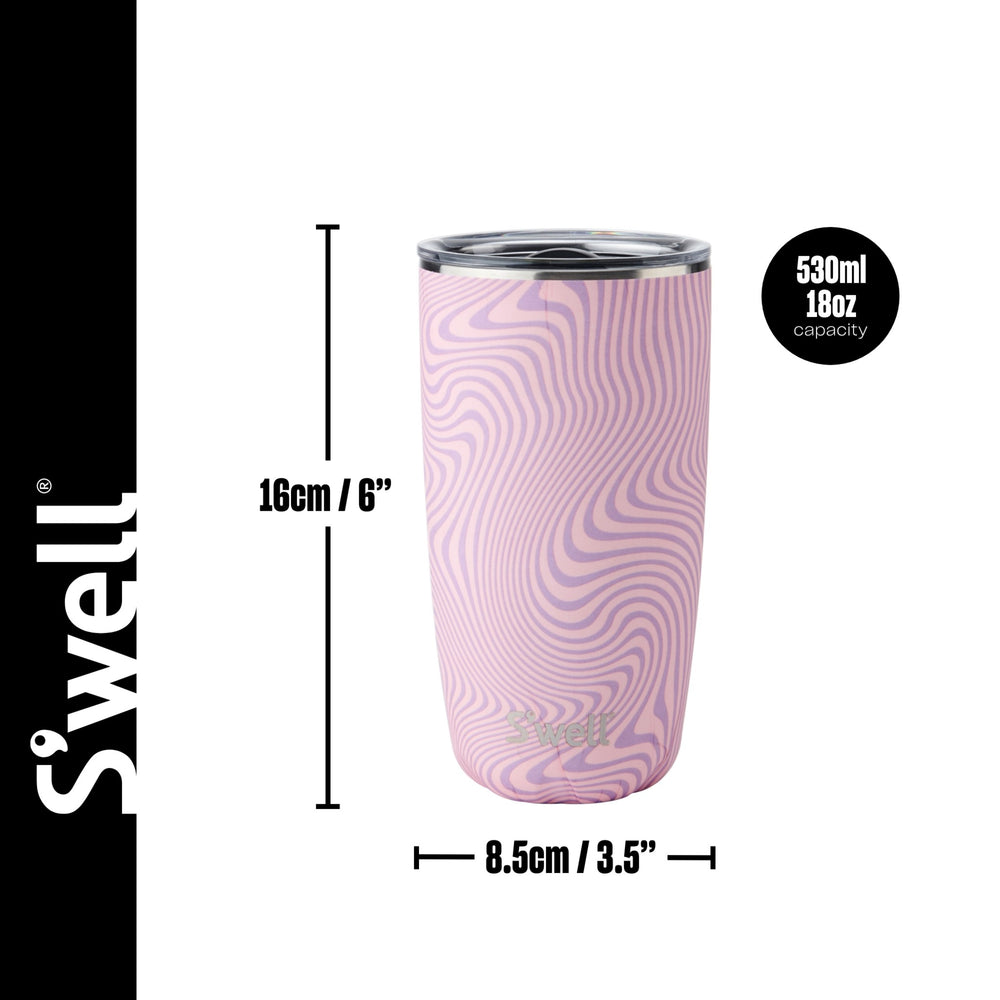 S'well Lavender Swirl Insulated Tumbler with Lid, 530ml