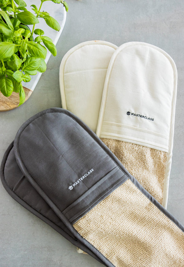 MasterClass Deluxe Professional Double Oven Glove - Cream image 13