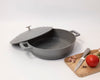 MasterClass Shallow 4 Litre Casserole Dish with Lid - Ombre Grey