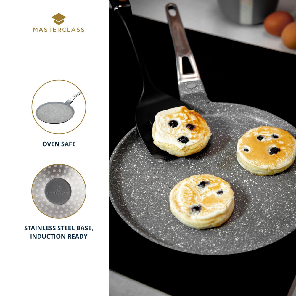 MasterClass Cast Aluminium Crêpe Pan for Induction Hob, 28cm