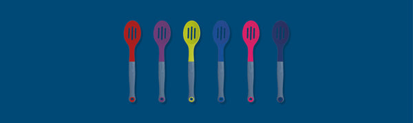 Colourworks Brights Pink Silicone-Headed Slotted Spoon image 6