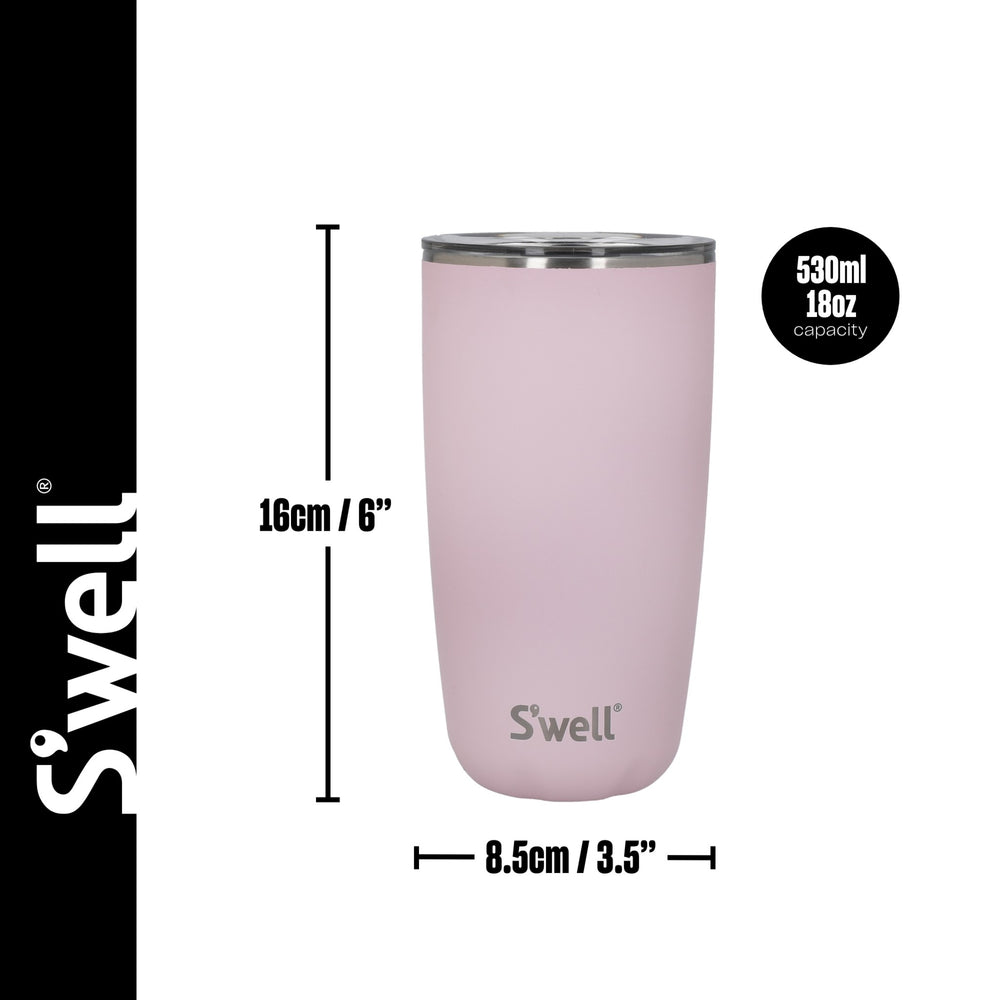 S'well Pink Topaz Tumbler with Lid, 530ml