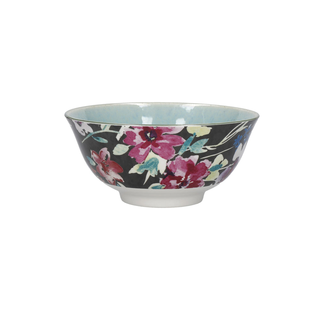 KitchenCraft Set of 4 Ceramic Cereal Bowls - 'Floral' Design