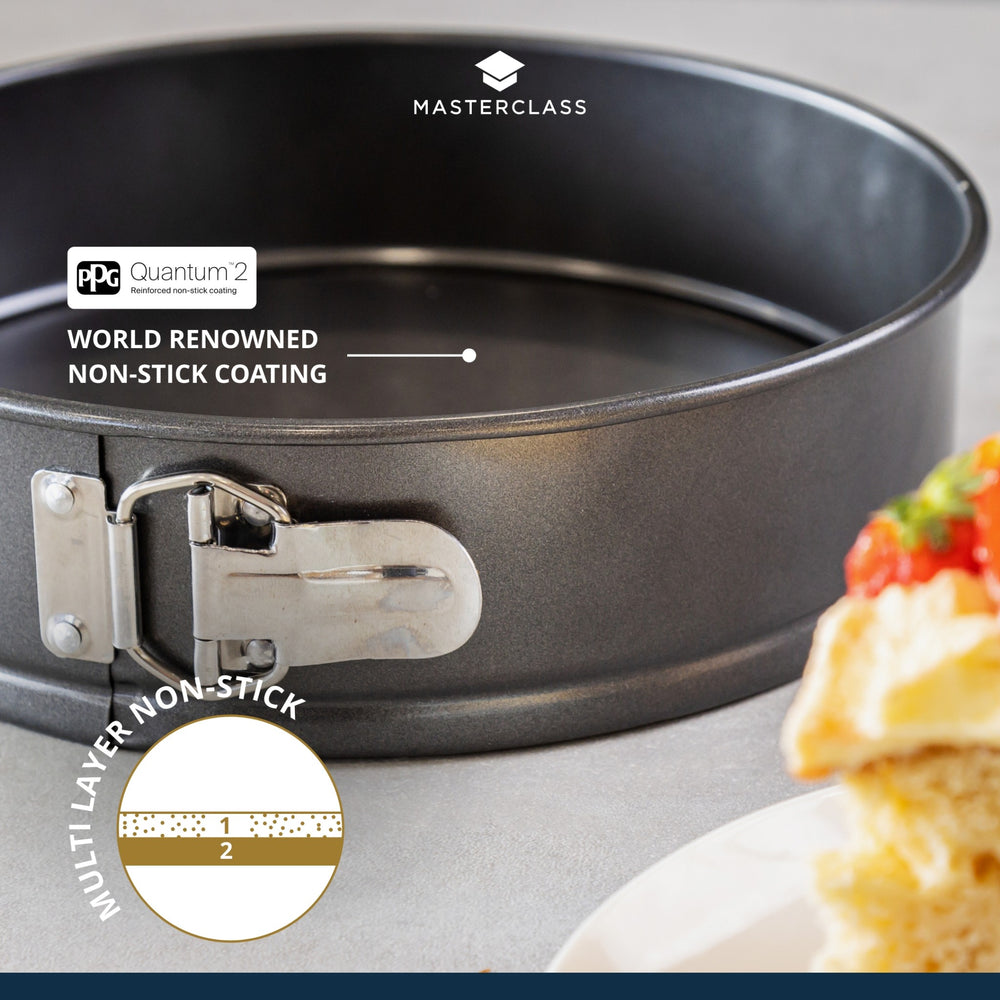 MasterClass Non-Stick Loose Base Springform Cake Pan, 25cm