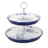 3pc Ceramic Tea Set with 4-Cup Teapot, 2-Tiered Cake Stand and Milk Jug - Blue Rose image 3