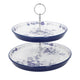 3pc Ceramic Tea Set with 4-Cup Teapot, 2-Tiered Cake Stand and Milk Jug - Blue Rose