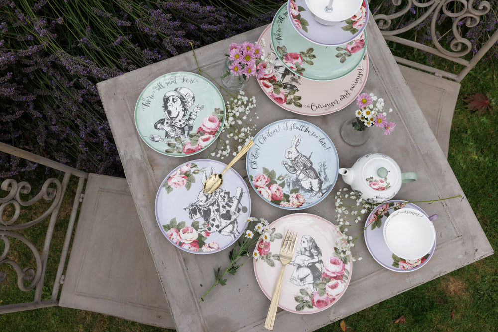 Mikasa and the V&A Alice In Wonderland Bone China Side Plates, Set of 4, 21cm