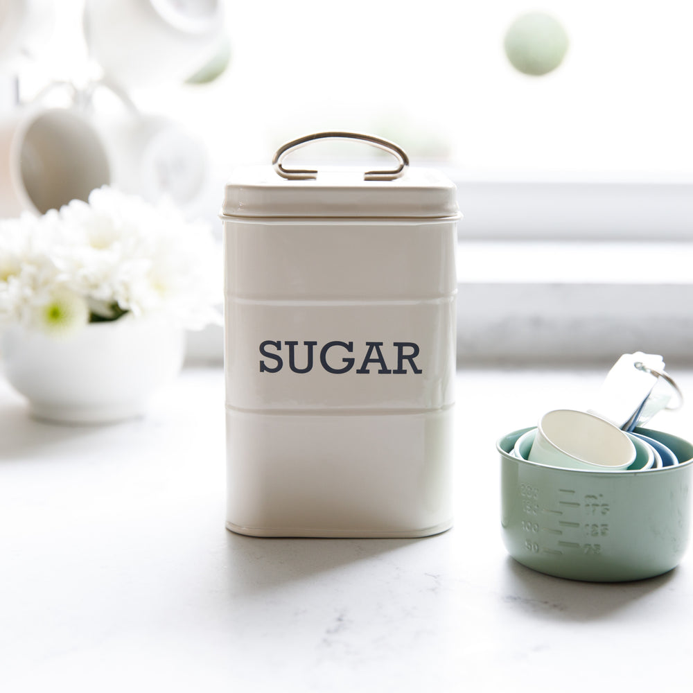 Living Nostalgia Antique Cream Sugar Tin