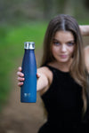 Built 500ml Double Walled Stainless Steel Water Bottle Black and Blue Ombre image 2