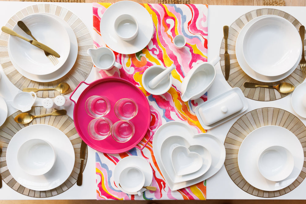 Mikasa Chalk Large Heart Porcelain Serving Bowl, 21cm, White