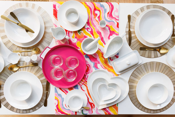 Mikasa Chalk Large Heart Porcelain Serving Bowl, 21cm, White image 7