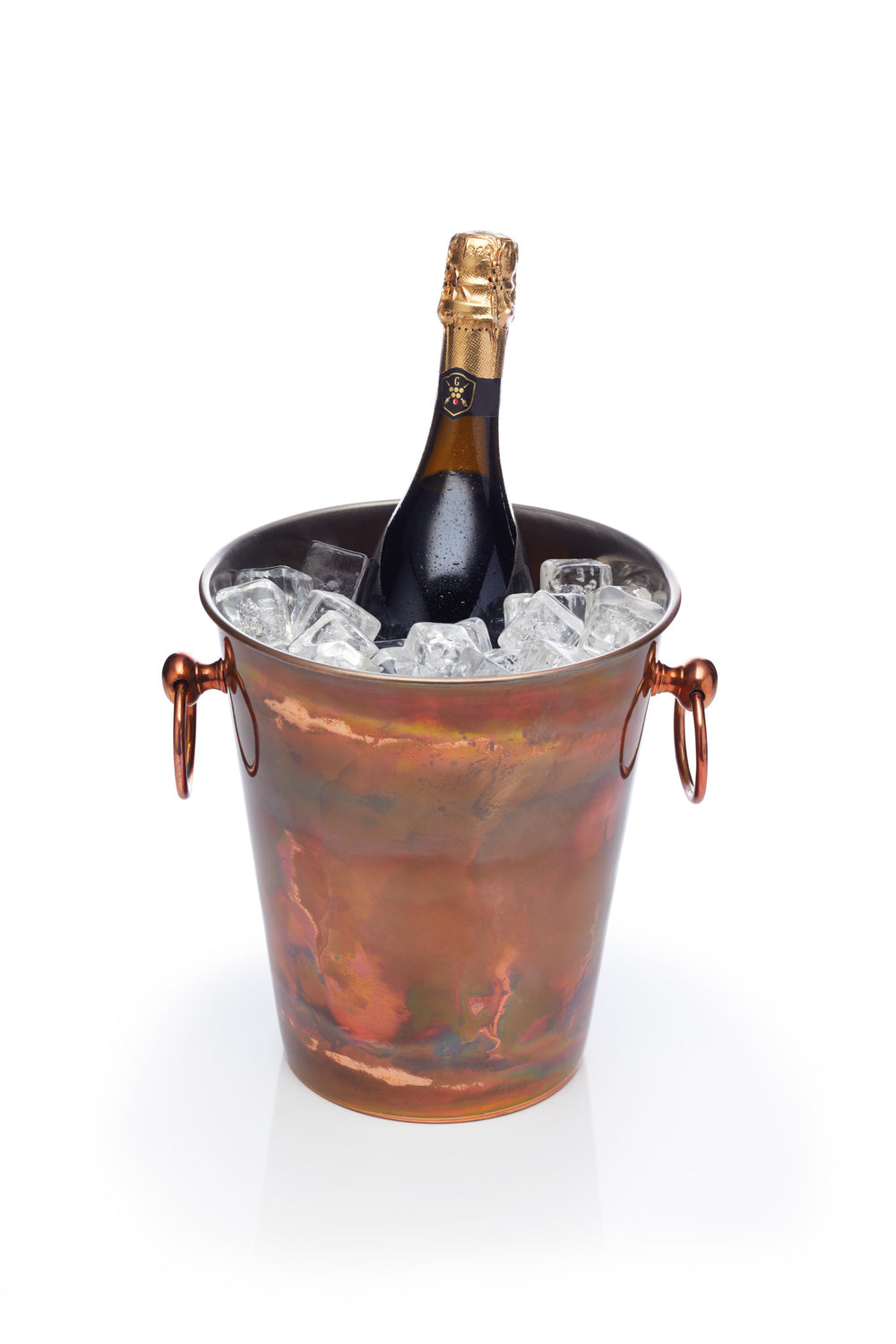 BarCraft Stainless Steel Sparkling Wine Bucket with Iridescent Copper Finish