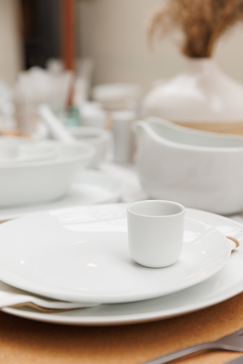 Mikasa Chalk Porcelain Egg Cups, Set of 4, White, 5cm