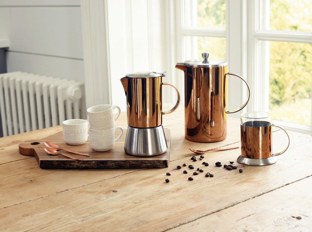 La Cafetiere Double Walled 8 Cup Copper Cafetiere