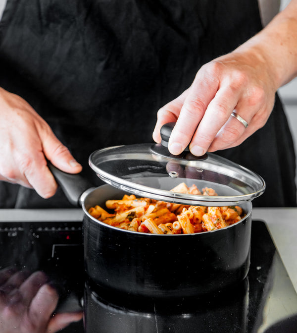 MasterClass Can-to-Pan 18cm Ceramic Non-Stick Saucepan with Lid, Recycled Aluminium image 7