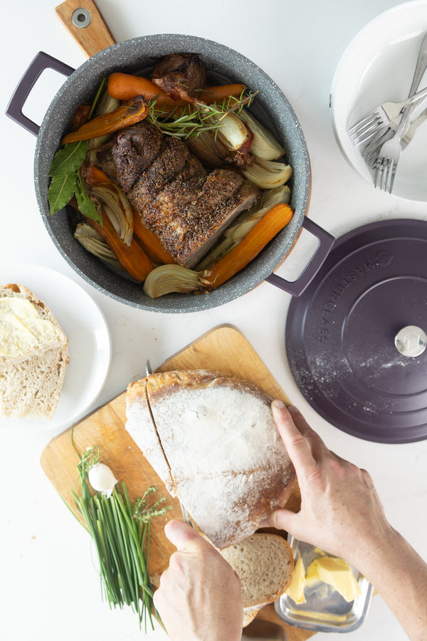 MasterClass Purple Cast Aluminium Casserole Dish, 28cm, 5L image 6