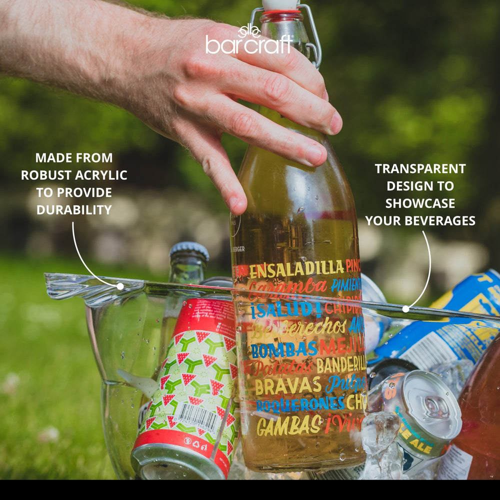 BarCraft Acrylic Large Oval Drinks Pail / Cooler