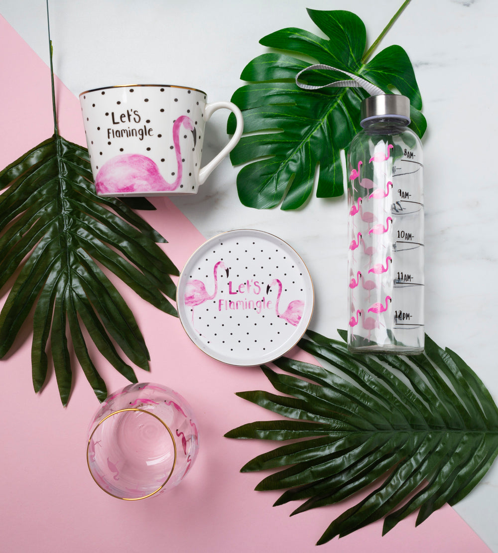 Creative Tops Ava & I Flamingo 500ml Glass Bottle