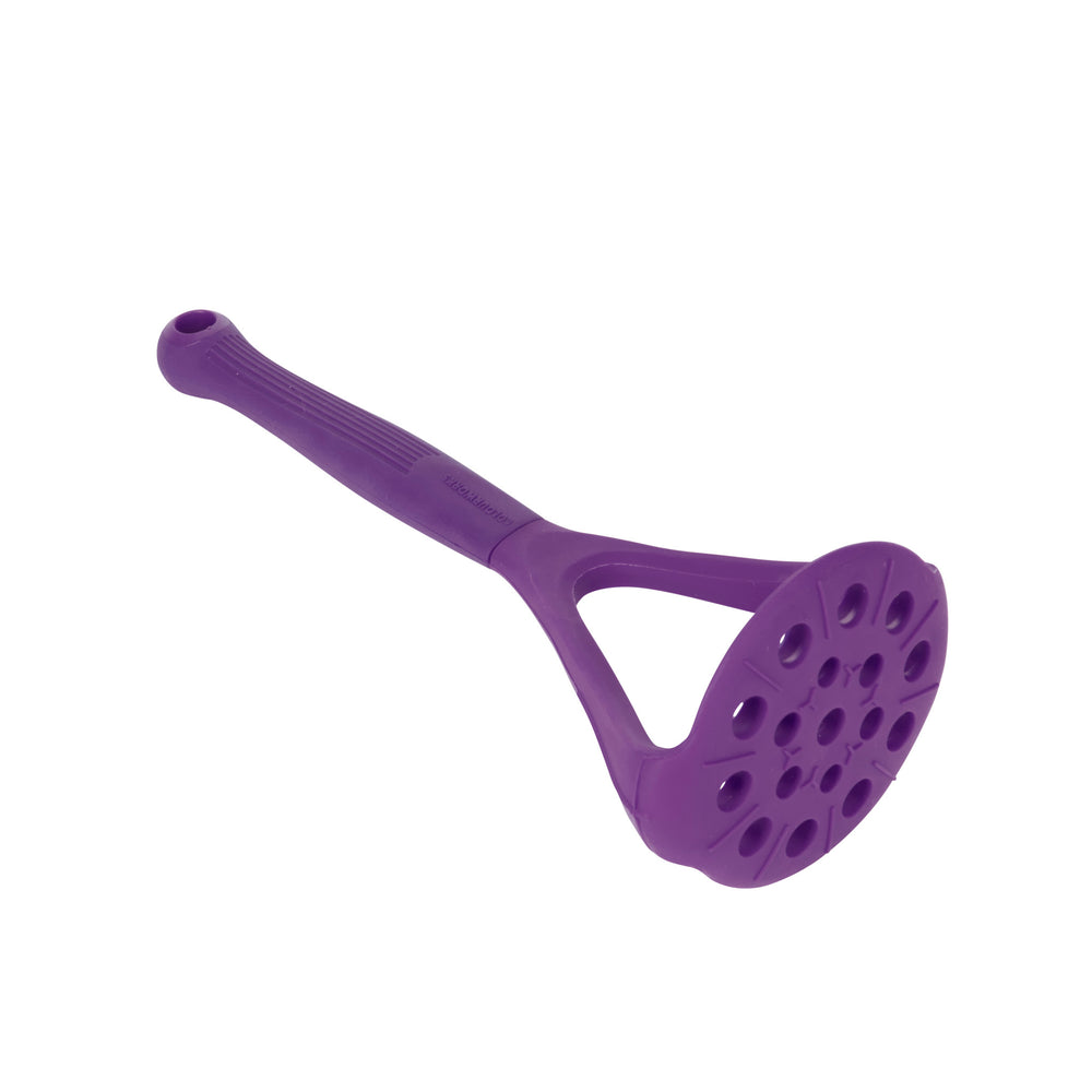 Colourworks Purple Silicone Potato Masher with Built-In Scoop