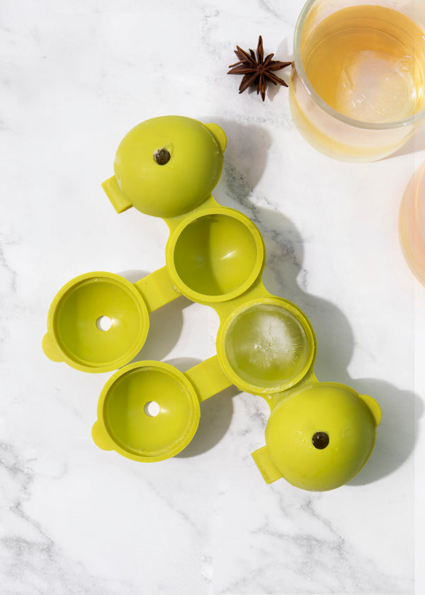 Colourworks Sphere Ice Cube Moulds in Gift Box, LFGB-Grade Silicone - Green image 2