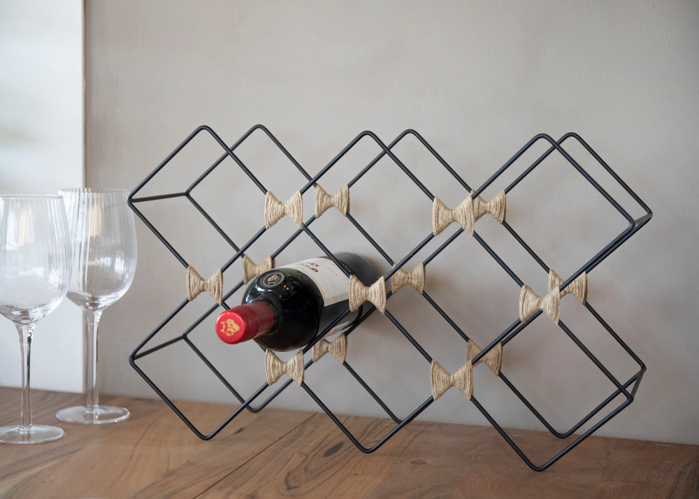 BarCraft 8-Bottle Metal Wine Rack