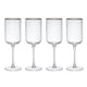 Mikasa Sorrento Ridged Crystal Red Wine Glasses, Set of 4, 450ml