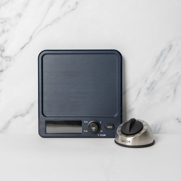 2pc Kitchen Tools Set including Antimicrobial Digital Dual Kitchen Scale 5Kg and Stainless Steel Classic 60 Minute Dial Timer image 2