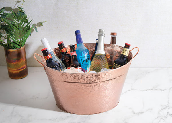 BarCraft Large Copper Champagne Bucket, Steel image 6