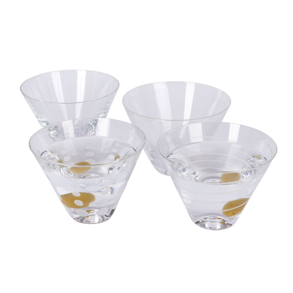 Mikasa Cheers Pack Of 4 Stemless Martini Glasses