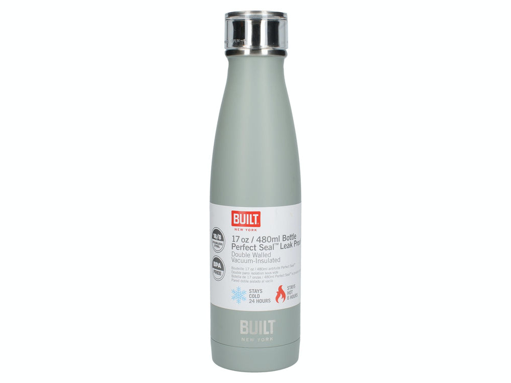 Built 500ml Double Walled Stainless Steel Water Bottle Storm Grey