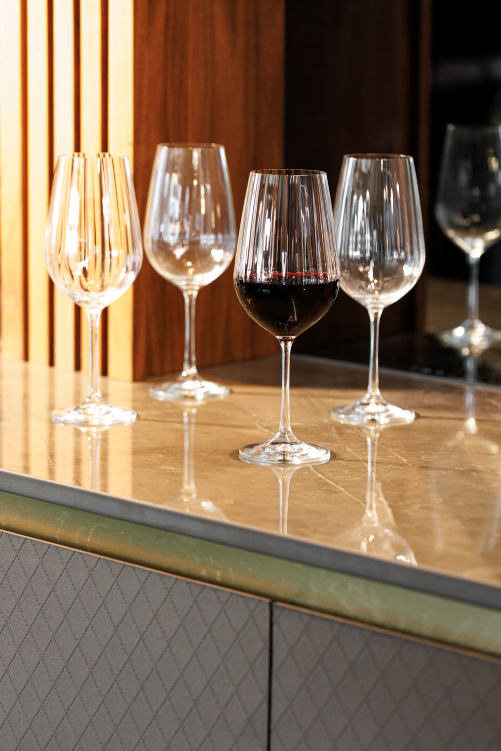 Mikasa Treviso Crystal Red Wine Glasses, Set of 4, 600ml