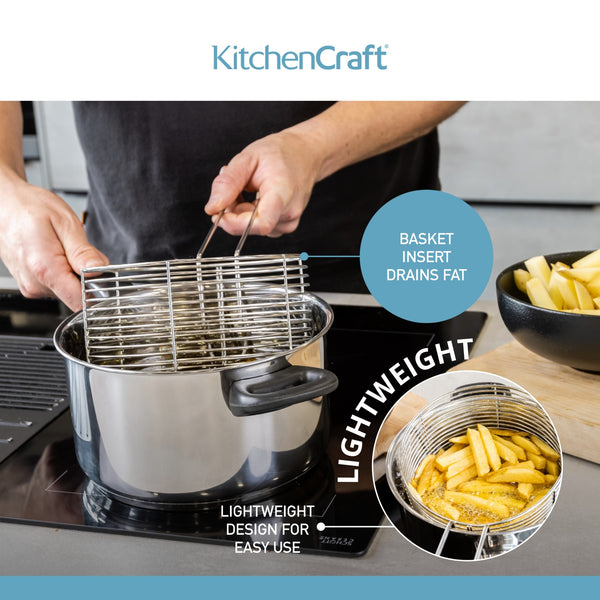 KitchenCraft Stainless Steel Large Chip Fryer and Basket image 11