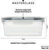 MasterClass Eco-Snap 1.5L Recycled Plastic Food Storage Container - Rectangular