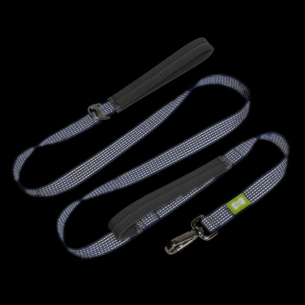 BUILT PET Large Double Handle Night Safe Reflective Lead - Blue image 12