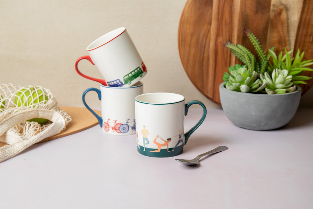 Mikasa Yoga Straight-Sided Porcelain Mug, 280ml