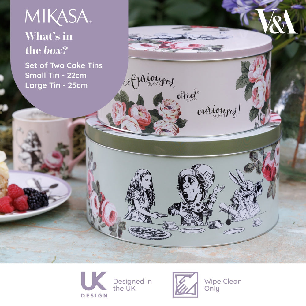 Mikasa and the V&A Alice In Wonderland Cake Tins, Set of 2