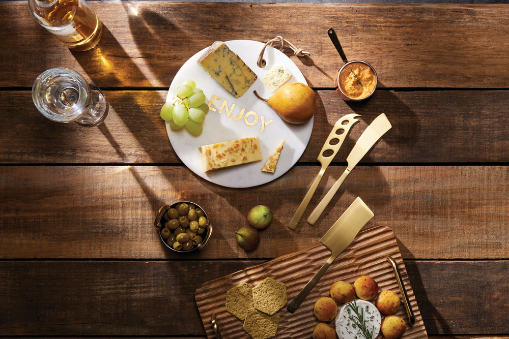 Artesá Round White Marble Cheese Board