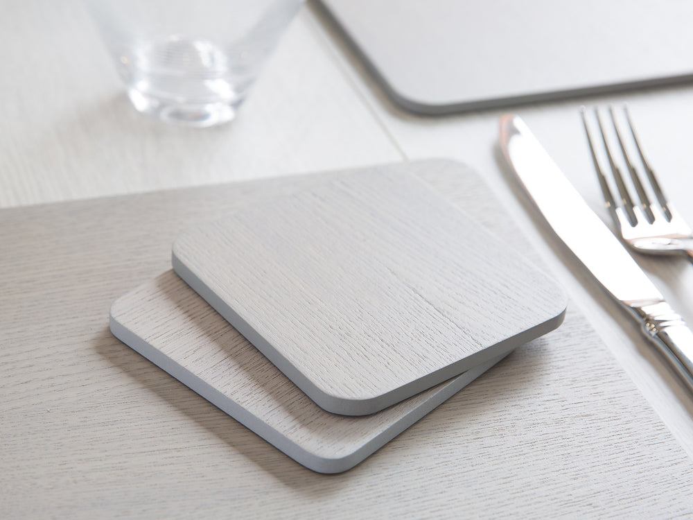 Creative Tops Naturals Wood Veneer Pack Of 4 Coasters Grey