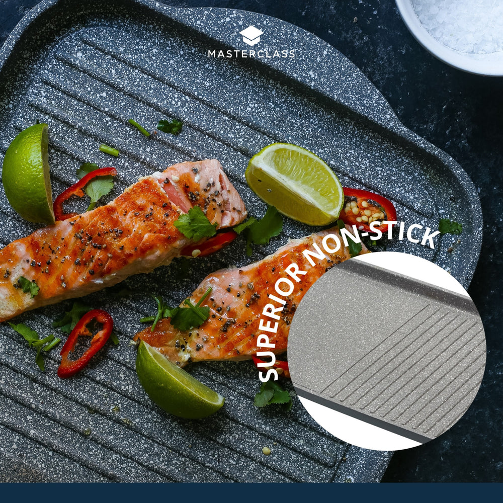 MasterClass Cast Aluminium Dual Griddle Tray, 51cm